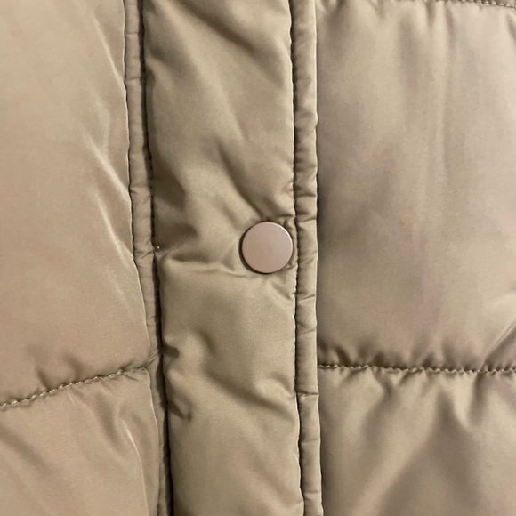 H&M hooded puffer midi brownish green coat jacket size XS - Picture 6 of 7